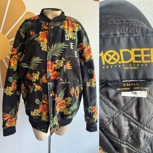 10.Deep Men's Black Floral Jacket